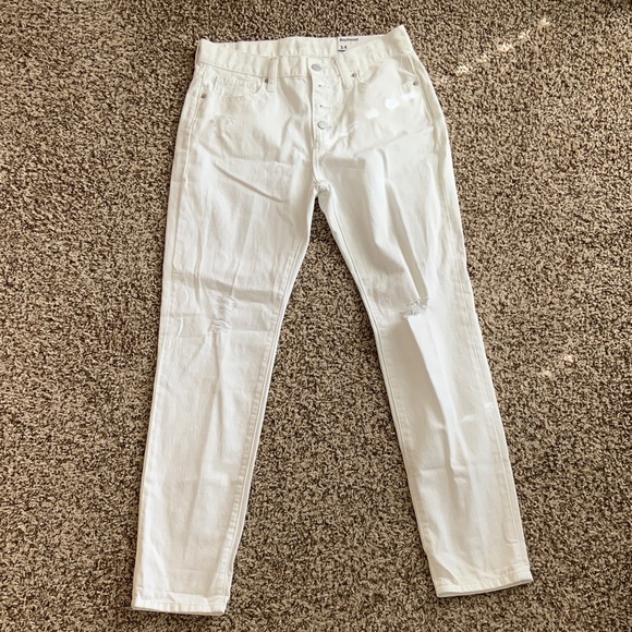 Old Navy Denim - White Button-Fly Skinny Jeans